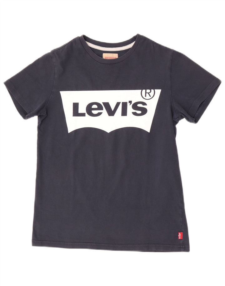 Levi's Boys Regular Graphic T-Shirt Top 13-14 Years Navy Blue Logo