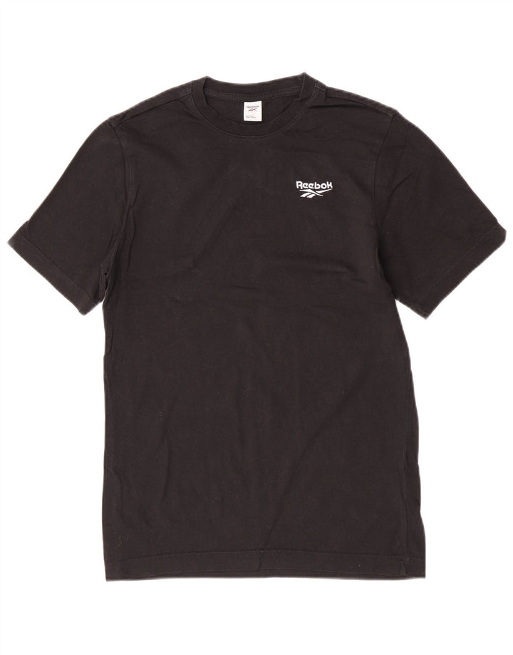 Reebok Mens T-Shirt Top XS Black Cotton