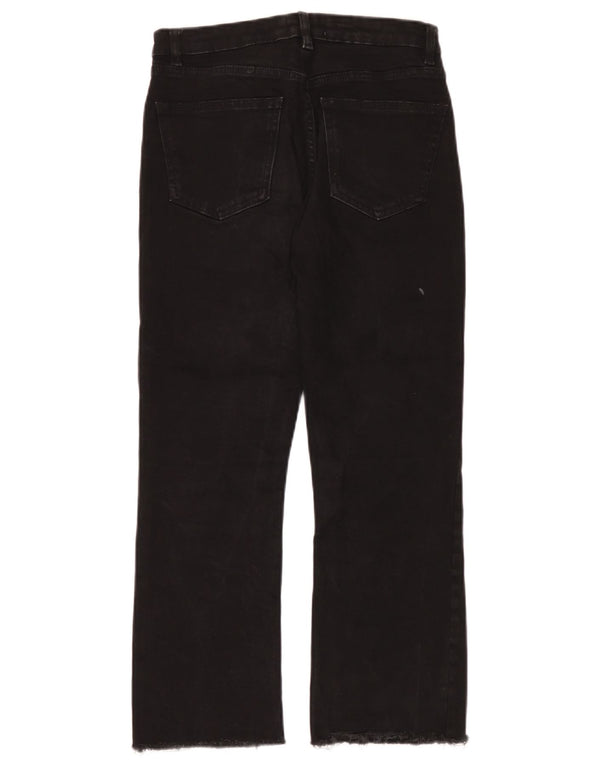 Zara Womens Cropped Jeans EU 38 Small W28 L24 Black