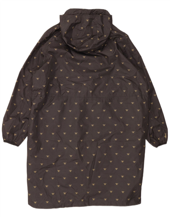 Joules Womens Hooded Raincoat UK 20 2XL Black Polyester