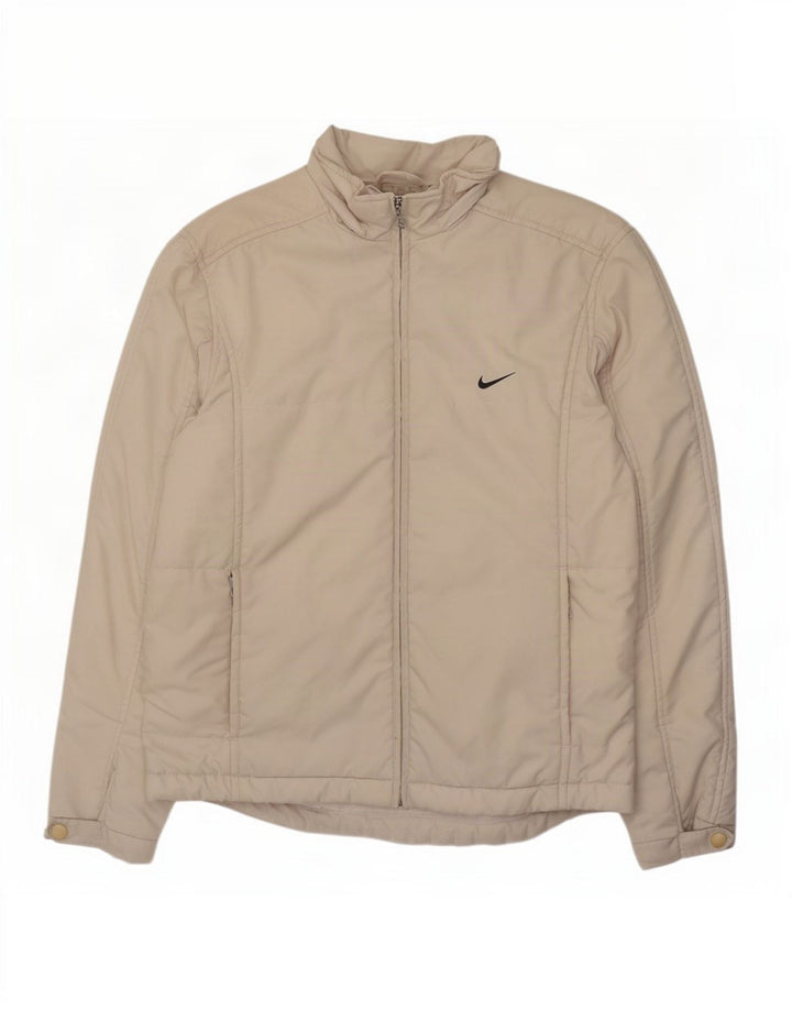 Nike Chaqueta acolchada de gran tamaño para mujer US 4/6 Small Beige Poliéster