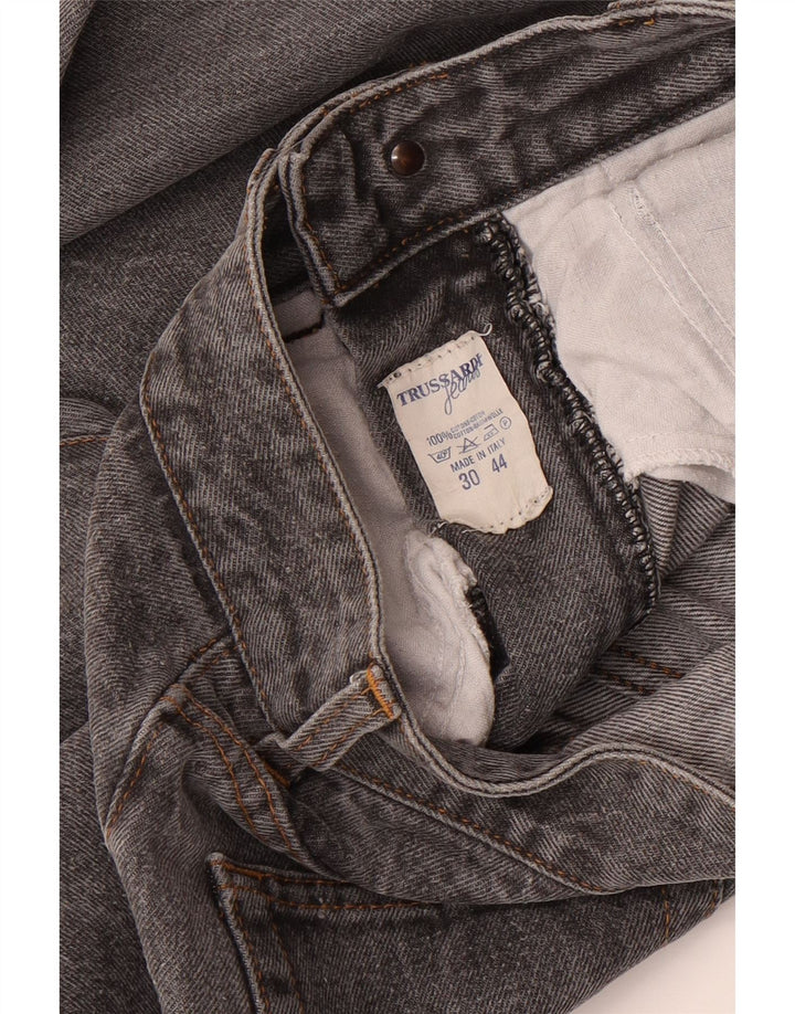 Trussardi Womens Straight Jeans W30 L27 Grey Cotton