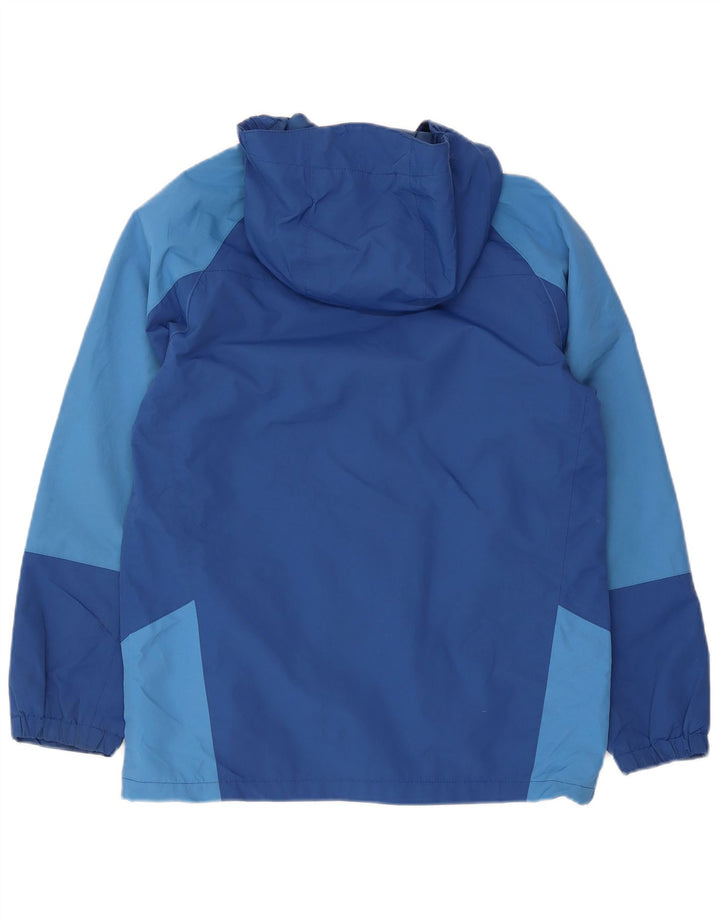 Berghaus Boys Hooded Rain Jacket 12-13 Years Blue Colourblock Polyamide