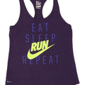 Canotta grafica Nike Dri Fit da donna UK 12 medio viola