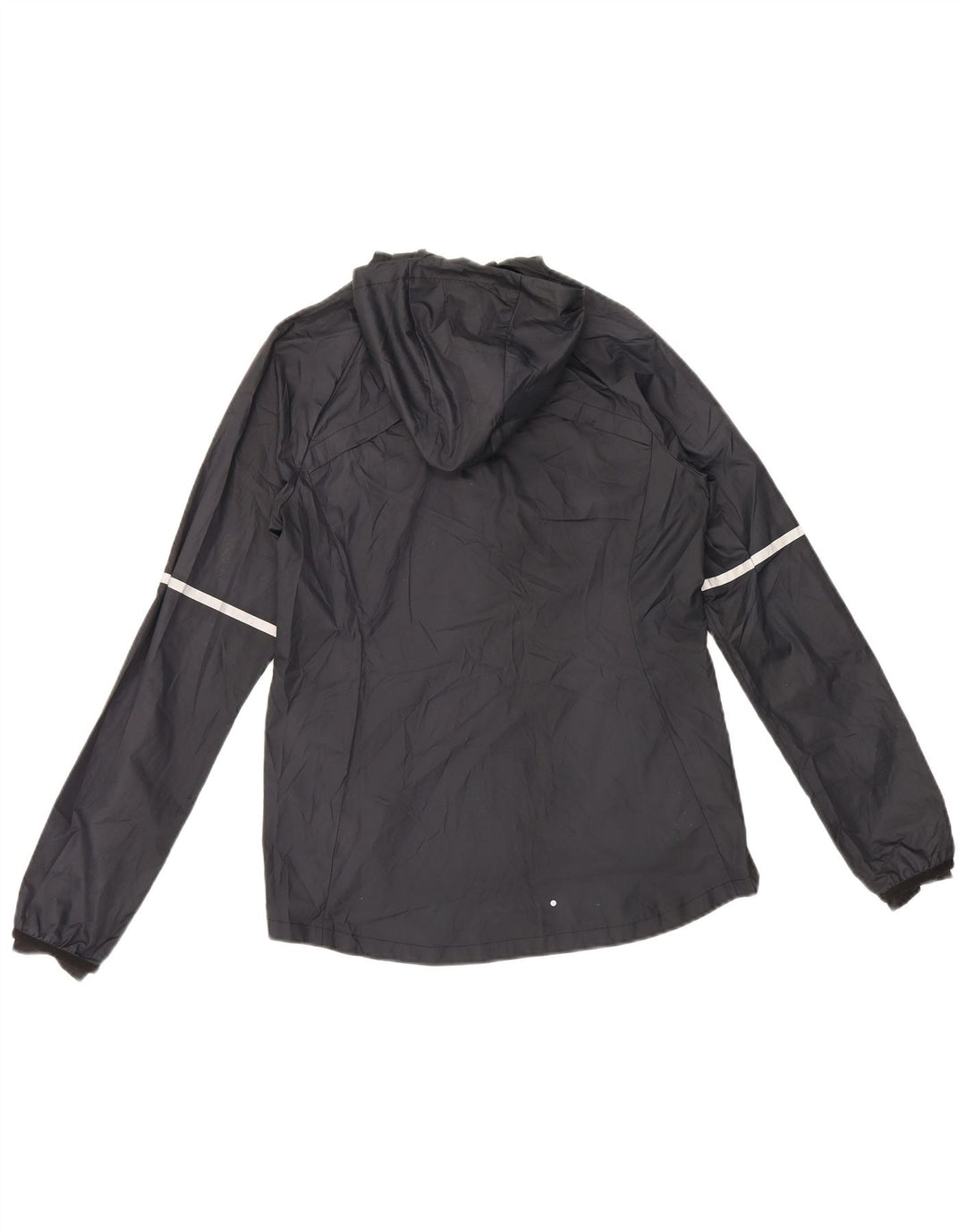 Nike Womens Hooded Rain Jacket UK 12 Medium Black Polyester