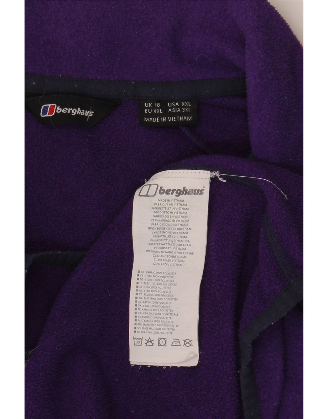 Berghaus Womens Fleece Jacket UK 18 XL  Purple Polyester