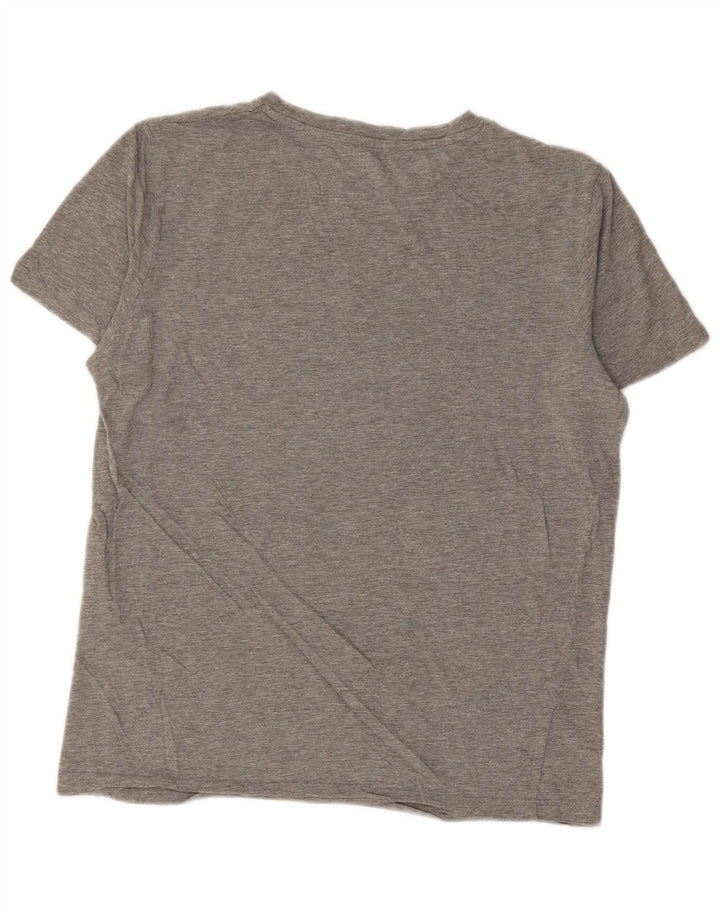Jack & Jones Mens Graphic T-Shirt Top Small Grey Cotton