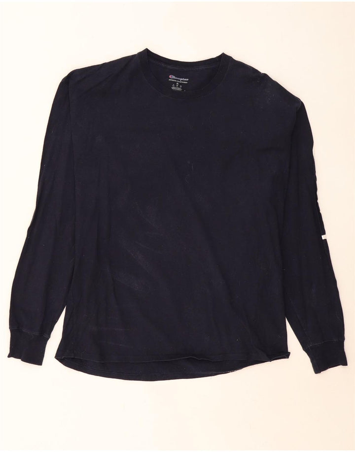 CHAMPION Top grafico da uomo manica lunga XL blu navy