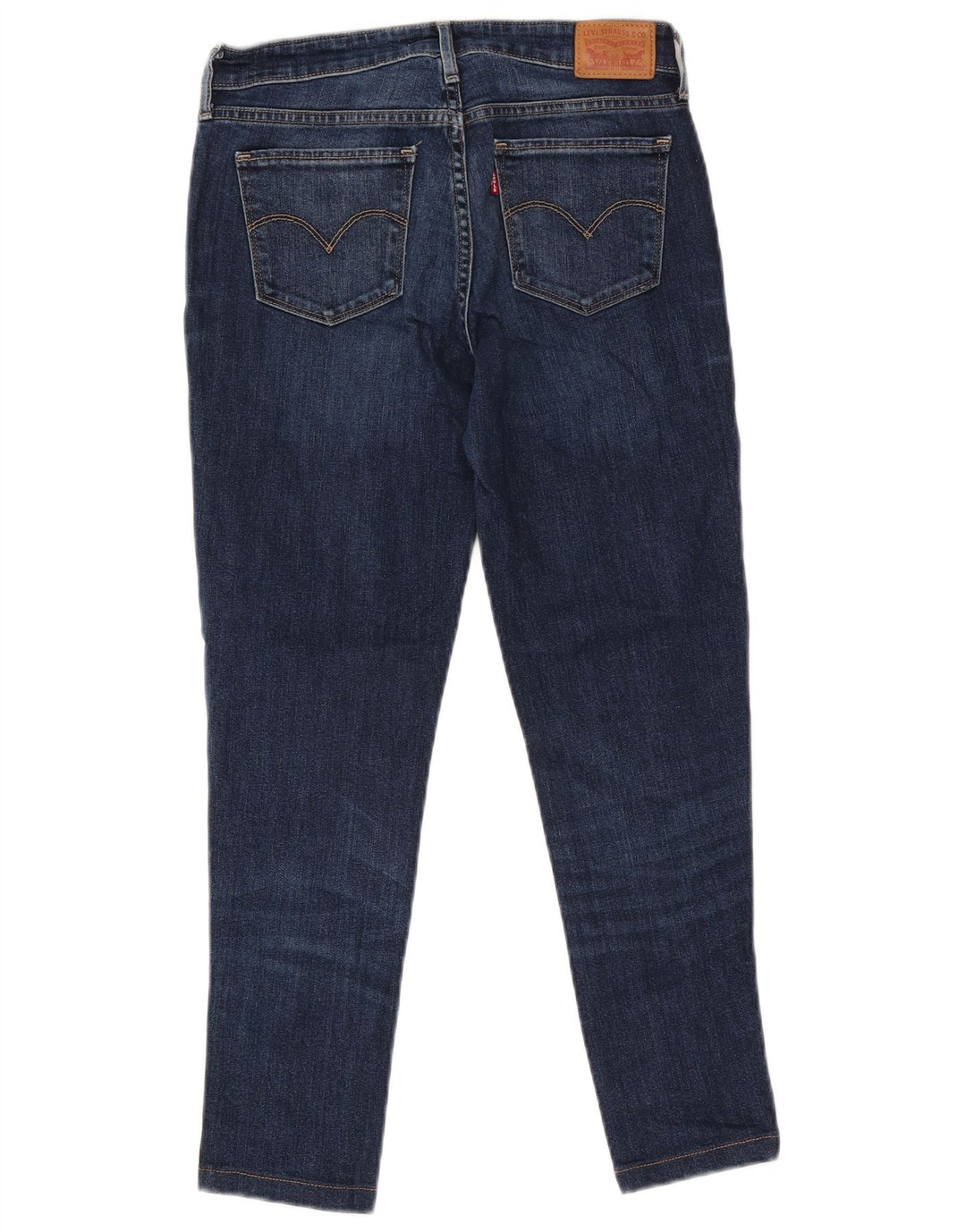 Levi's Womens 714 Straight Jeans W28 L26 Navy Blue Cotton