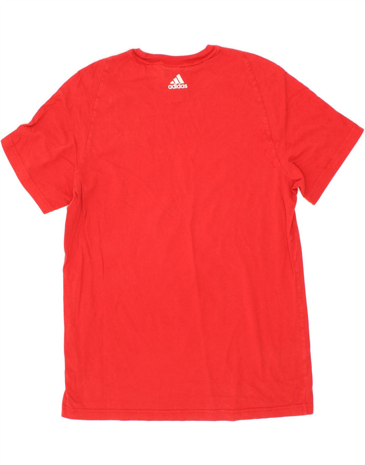 ADIDAS Mens Graphic T-Shirt Top Large Red Vintage Adidas and Second-Hand Adidas from Messina Hembry 