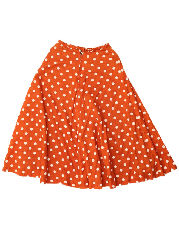 Vintage dame nederdel W24 XS rød polka Dot