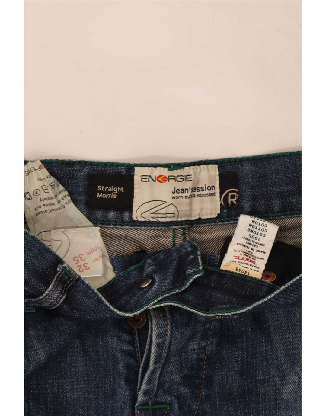 Energie Mens Morris Straight Jeans W32 L32 Blue Cotton