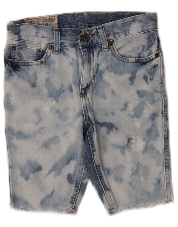 Τζιν σορτς Polo Ralph Lauren Boys Acid Wash 9-10 ετών W25 μπλε