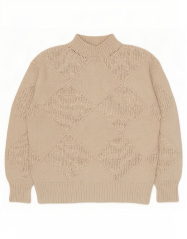 Marks & Spencer Pull surdimensionné à col roulé pour femme UK 6 XS Beige