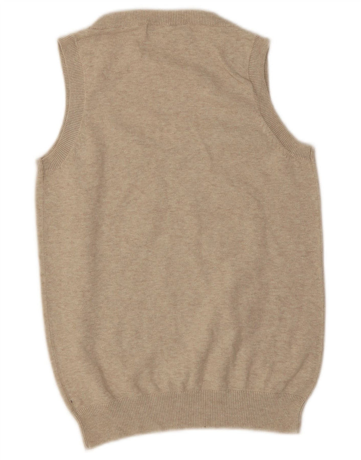 Zara Dame Vest Tank Top UK 12 Medium Beige Flecked