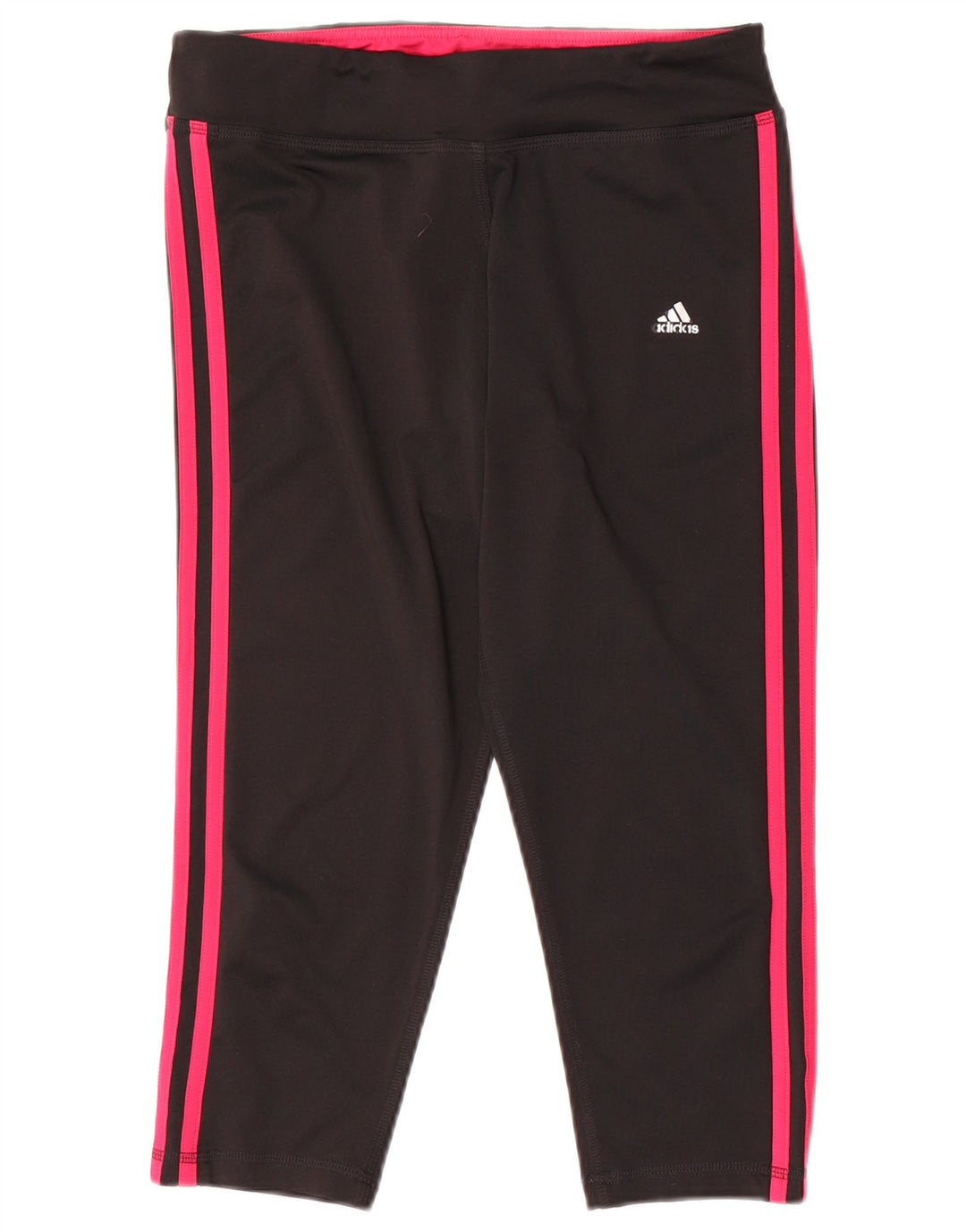 Adidas Dame Climalite Capri Leggings UK 12/14 Medium Black Polyester