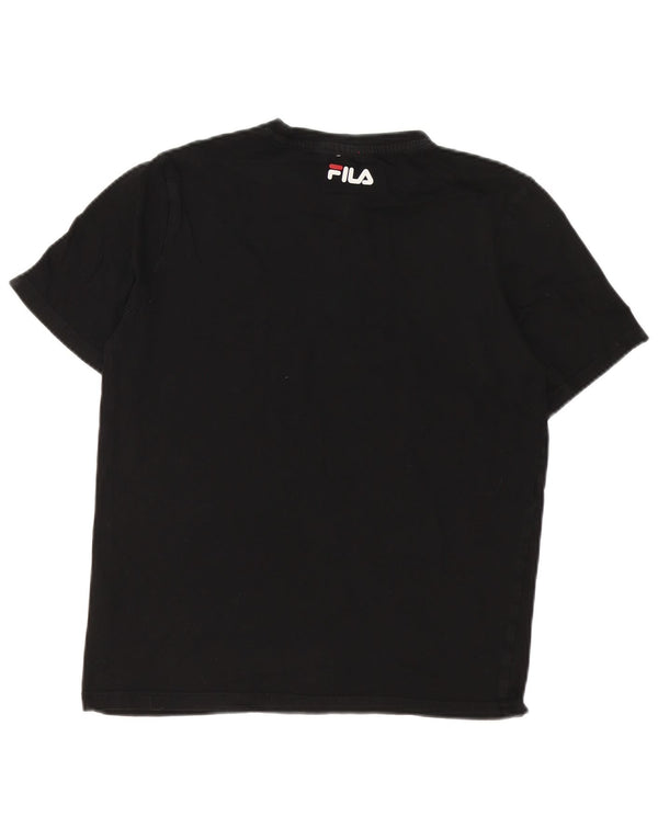 Fila Mens Graphic T-Shirt Top XS Black Cotton