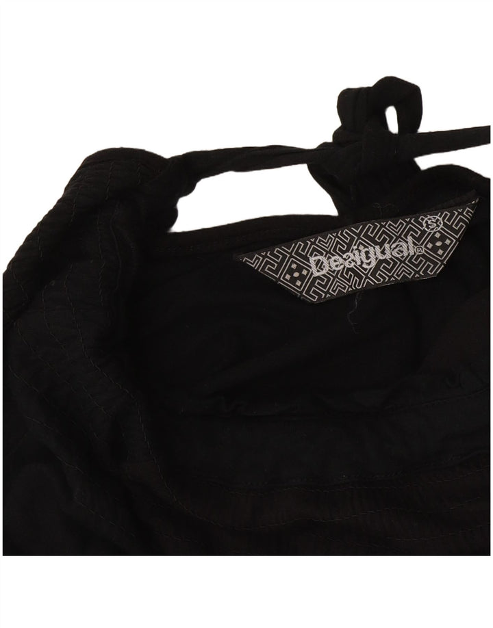 Desigual Womens Graphic Tunic Top Small Black Butterfly