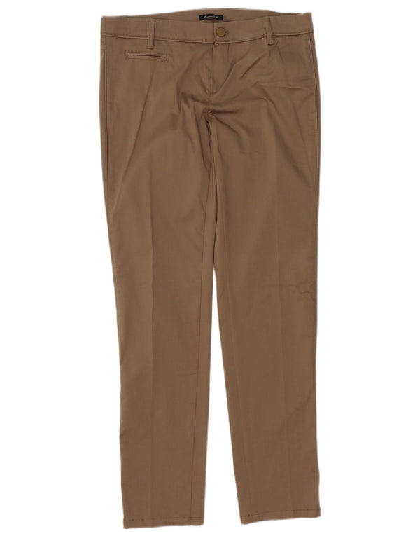 Pantaloni casual slim da donna Massimo Dutti EU 40 Medium W30 L32 Cotone marrone