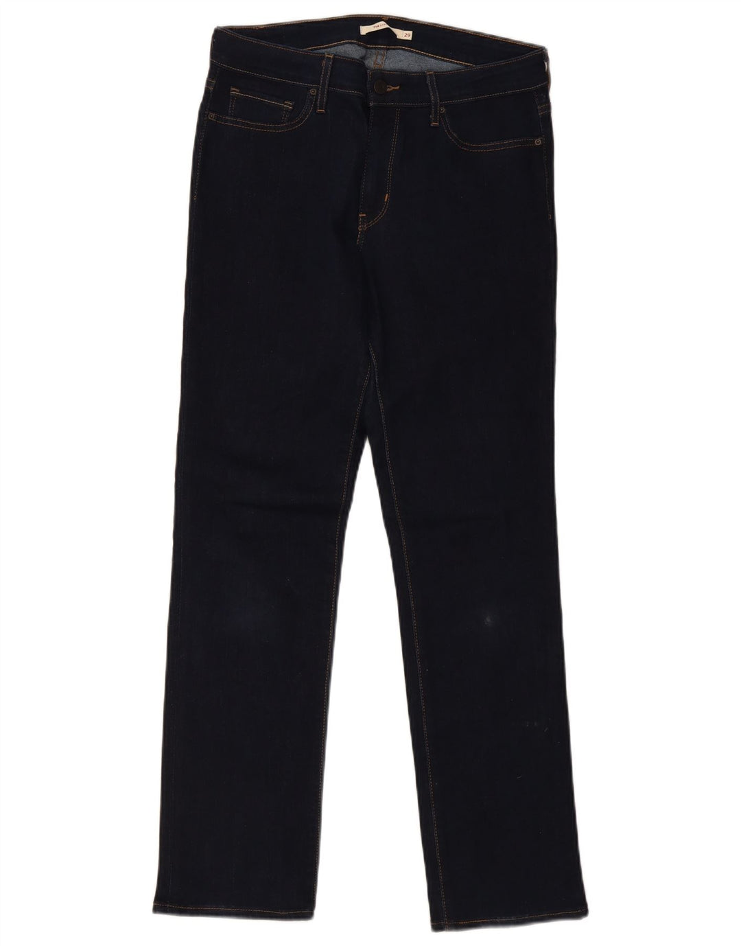 Levi's Womens 714 Straight Jeans W29 L31 Navy Blue Cotton