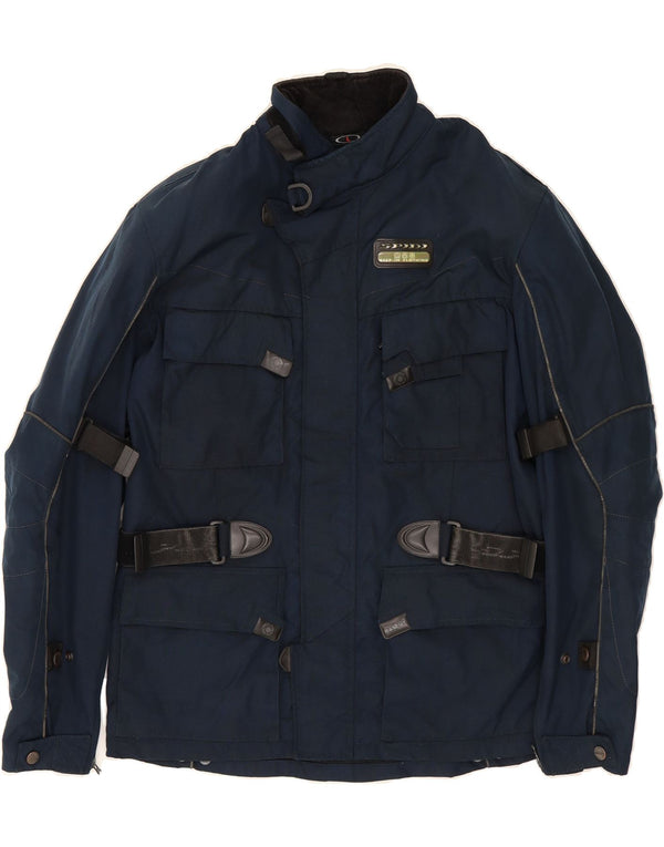 SPIDI Mens Motorcycle Racer Jacket UK 40 Large Navy Blue Polyamide