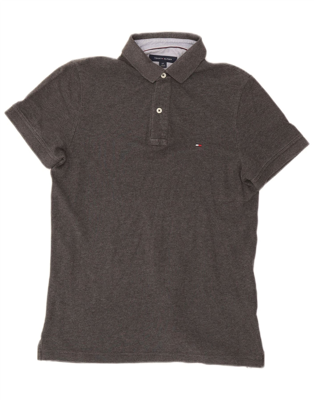 Tommy Hilfiger Herre Polo Shirt Lille Grå Bomuld