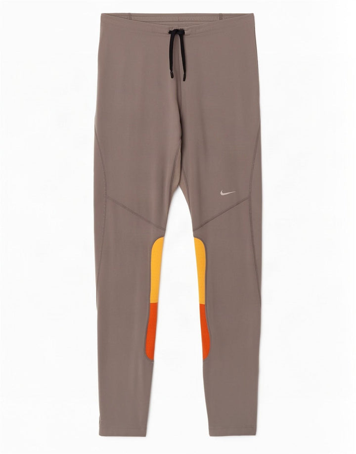 Nike Legging Dri Fit Femme UK 39/41 Gris Moyen Colorblock Polyester