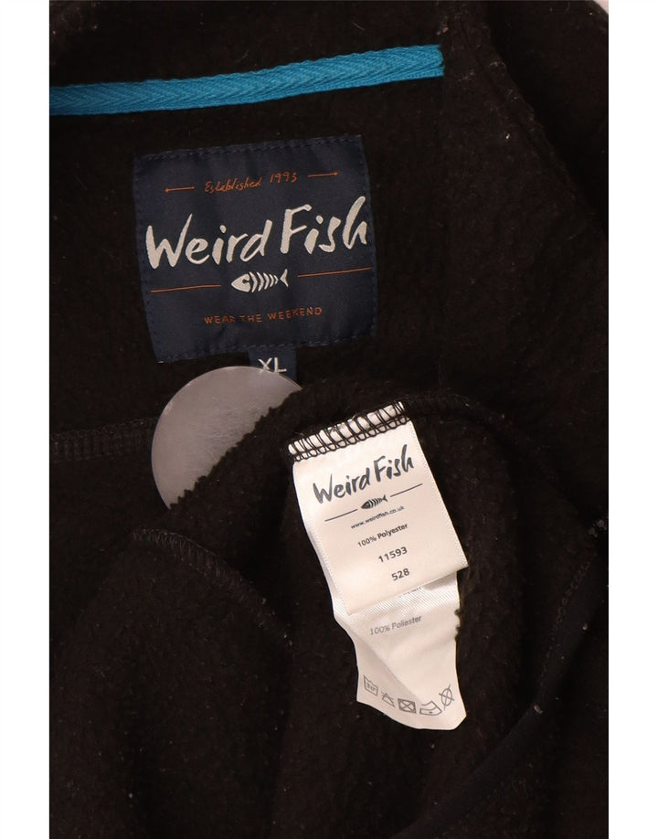 WEIRD FISH Fleecejakke til mænd UK 42 XL Sort Polyester