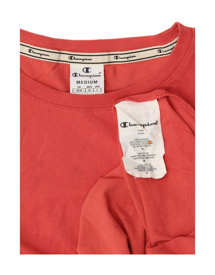 CHAMPION Womens Graphic Top Long Sleeve UK 14 Medium Red Cotton Vintage Champion and Second-Hand Champion from Messina Hembry 