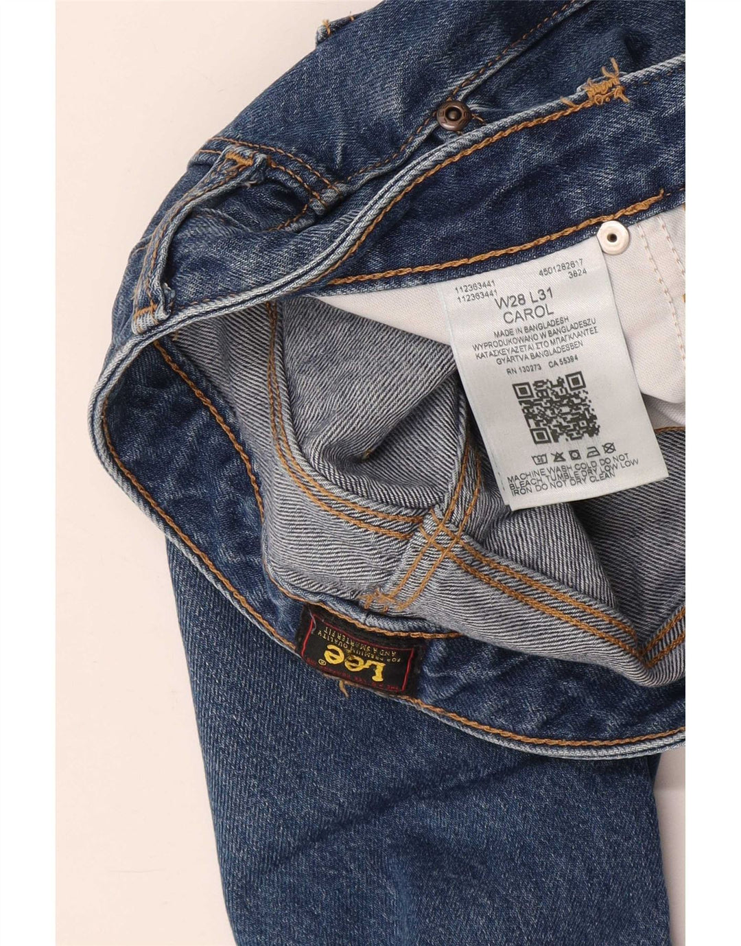 Lee Mens Carol Cropped Jeans W28 L25 Blue Cotton