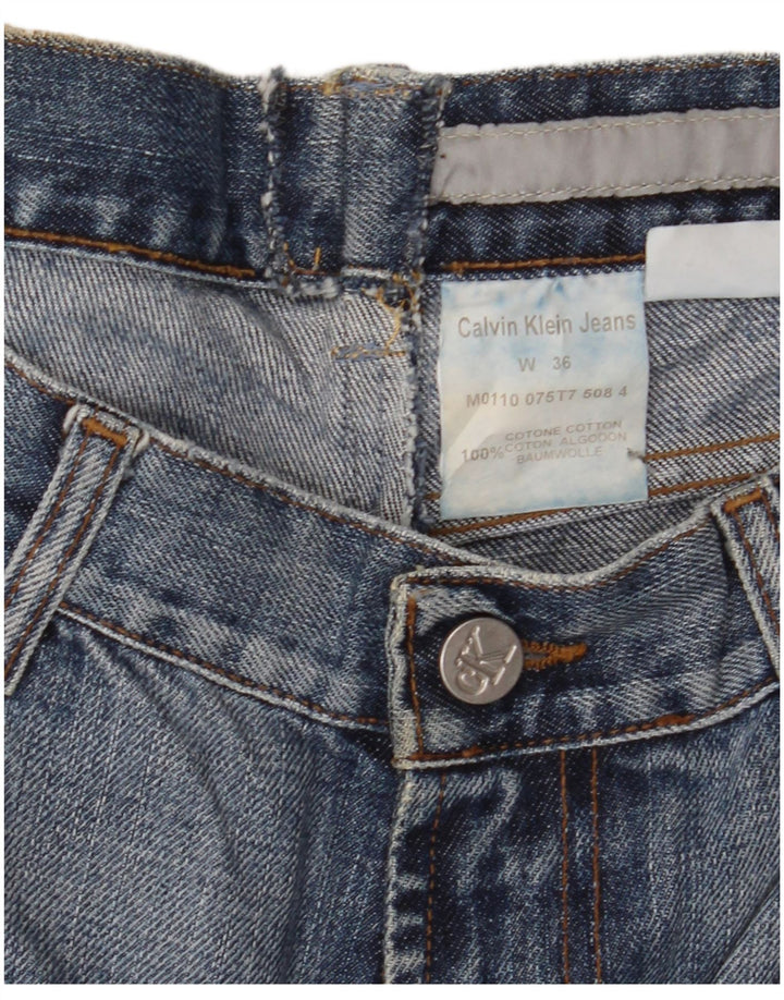 CALVIN KLEIN Mens Slim Jeans W36 L30 Blue Cotton