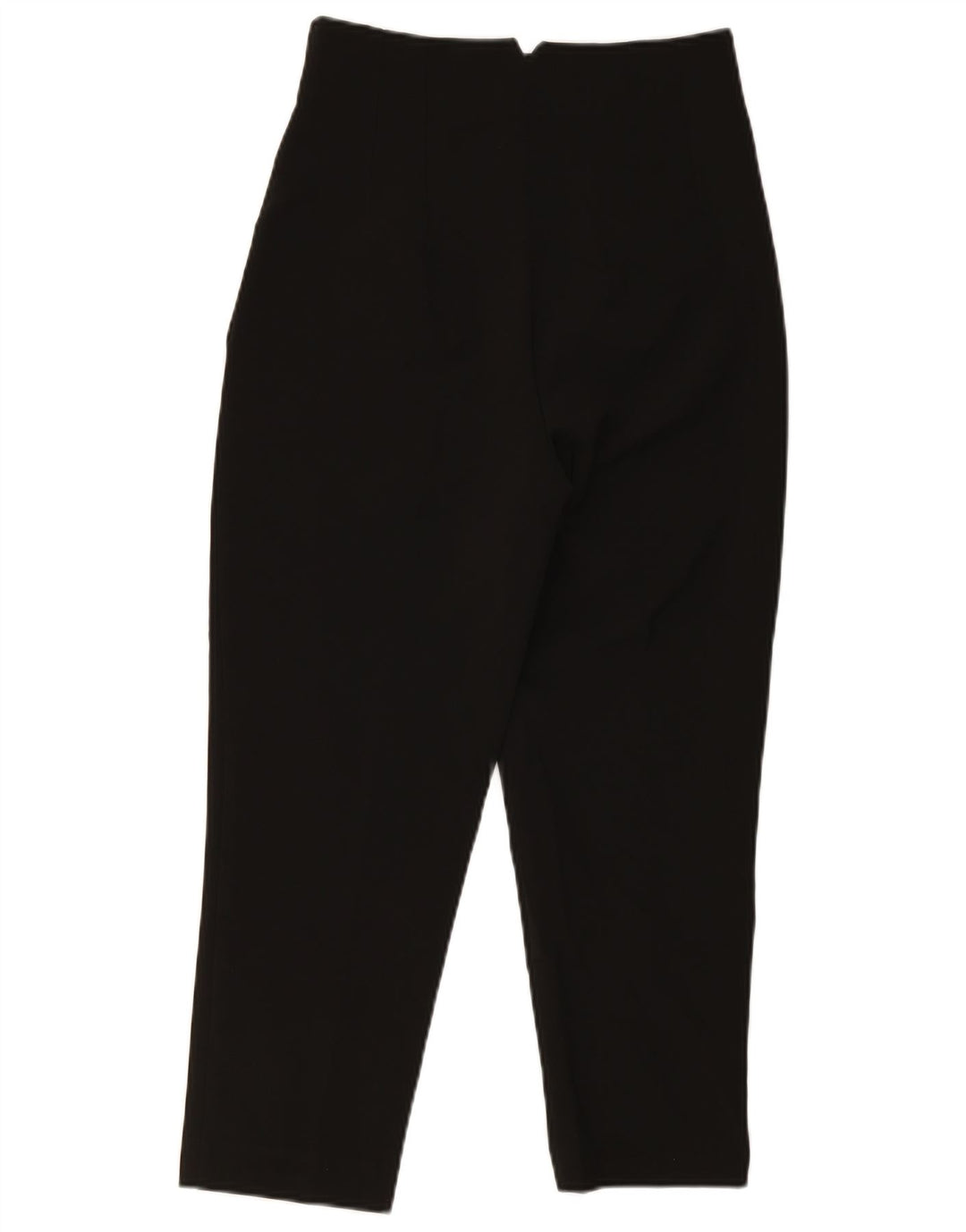 Zara Womens High Waist Cropped Trousers Medium W28 L25 Black Polyester