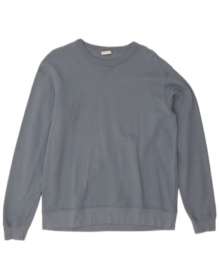 Zara Herre Sweatshirt Jumper Stor Blå Bomuld