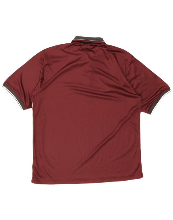Camisa polo masculina de rugby Lotto Reino Unido 42/44 XL poliéster marrom