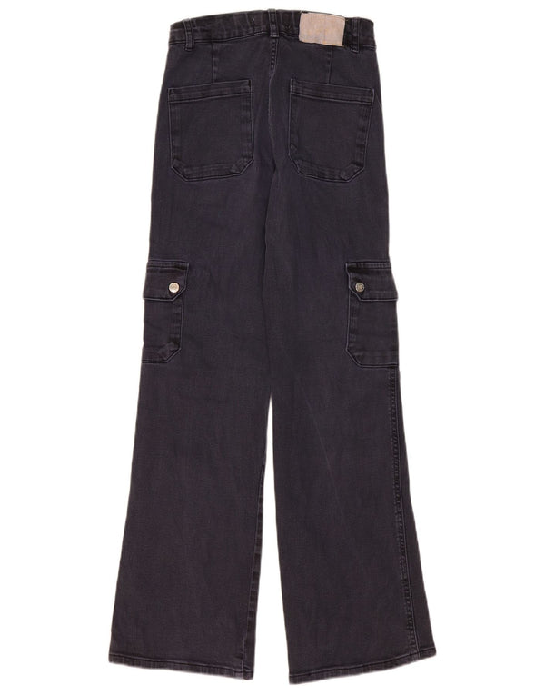 Zara Mädchen Cargo Loose Jeans 13-14 Jahre W24 L28 Grau