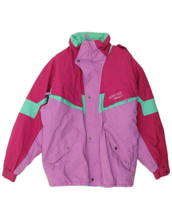 Bailo Womens Gore-Tex Waterproof Ski Jacket IT 46 Large Pink Colourblock