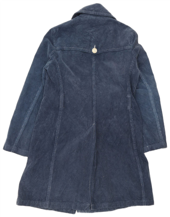Benetton Damefløjl Frakke IT 44 Medium Navyblå Bomuld