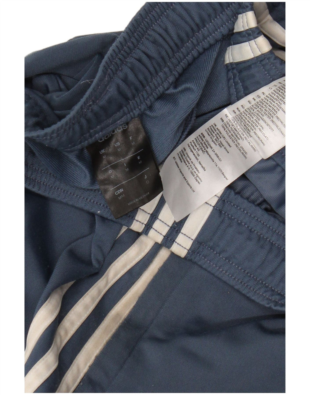 Adidas Herren-Trainingshose aus mittelblauem Polyester