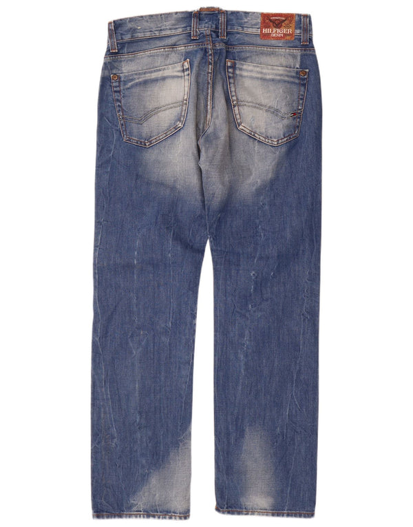 Jeans dritti da uomo Tommy Hilfiger W34 L34 cotone blu