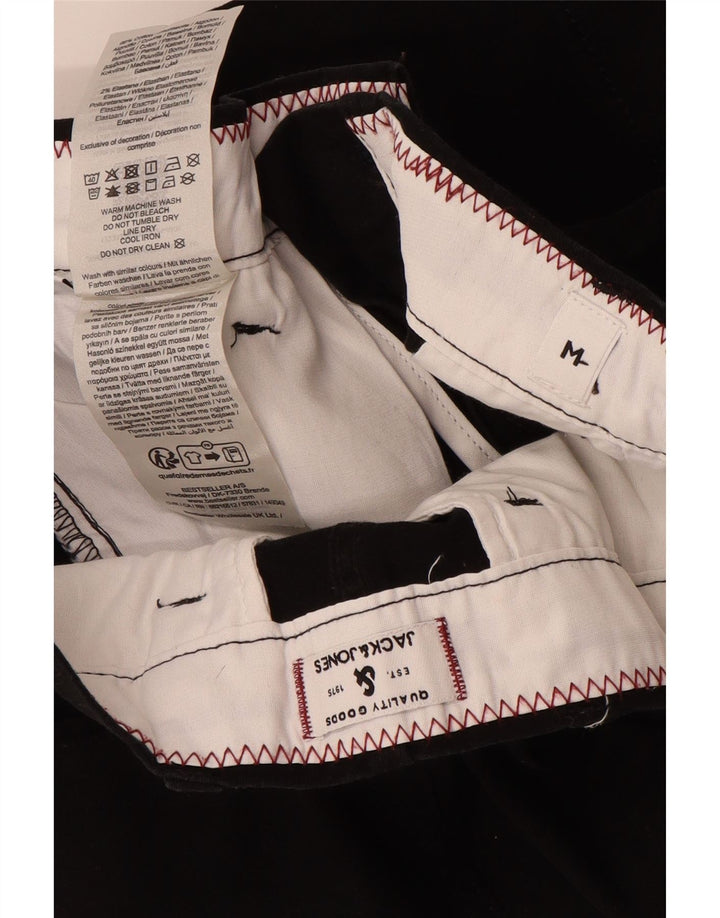 JACK & JONES Mens Chino Shorts Medium W32 Black Cotton
