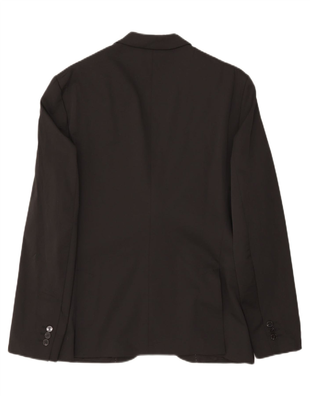 Zara Mens 2 Button Blazer Jacket EU 50 Medium Black Polyester