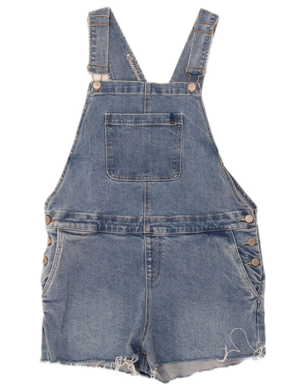 Joules Dame Dungarees Denim Shorts UK 10 Small W36 Blue Cotton