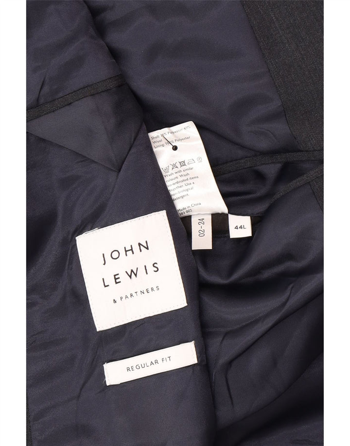 John Lewis Herren-Blazer mit 2 Knöpfen, UK 44, 2XL, graues Polyester