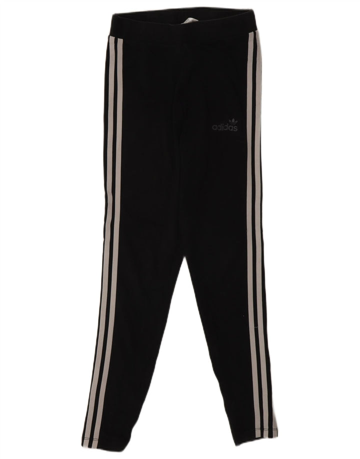 Adidas Womens Leggings UK 10 Small Black Cotton