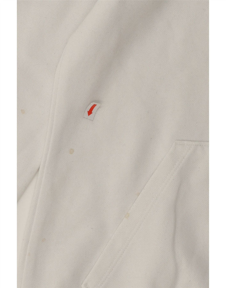 PUMA Womens Graphic Hoodie Jumper UK 14 Medium White Cotton Vintage Puma and Second-Hand Puma from Messina Hembry 