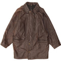 Casaco de couro masculino MARCOS IT 50 grande couro marrom