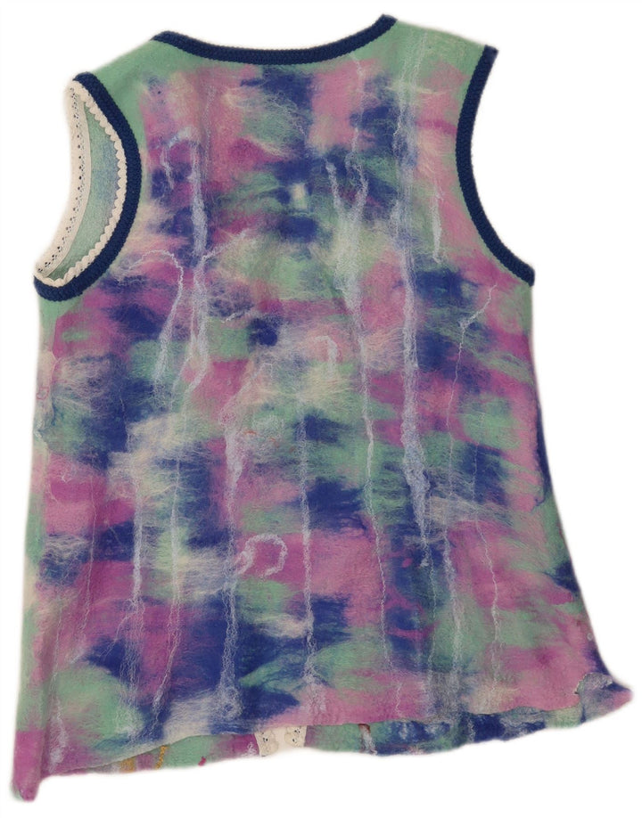 Vintage Womens Cardigan Top UK 12 Medium Multicoloured Floral