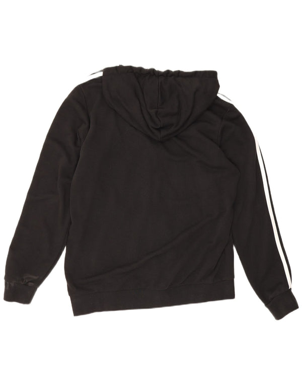 Adidas Mens Zip Hoodie Sweater Large Black Cotton