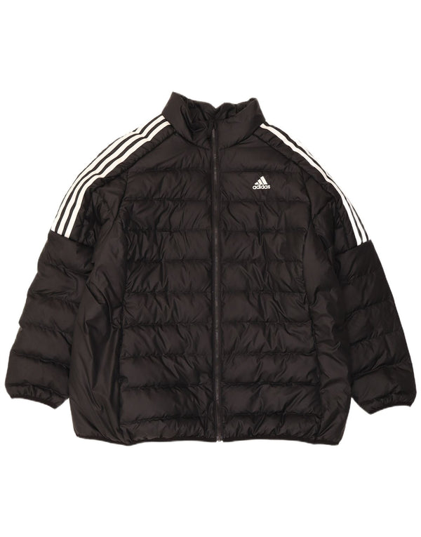 Adidas Womens Loose Fit Padded Jacket UK 20/22 XL Black Polyester Sports