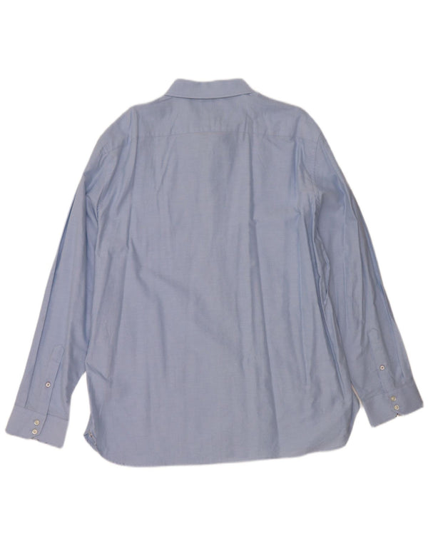 Ted Baker Chemise coupe régulière pour homme Taille 17 XL Bleu Coton